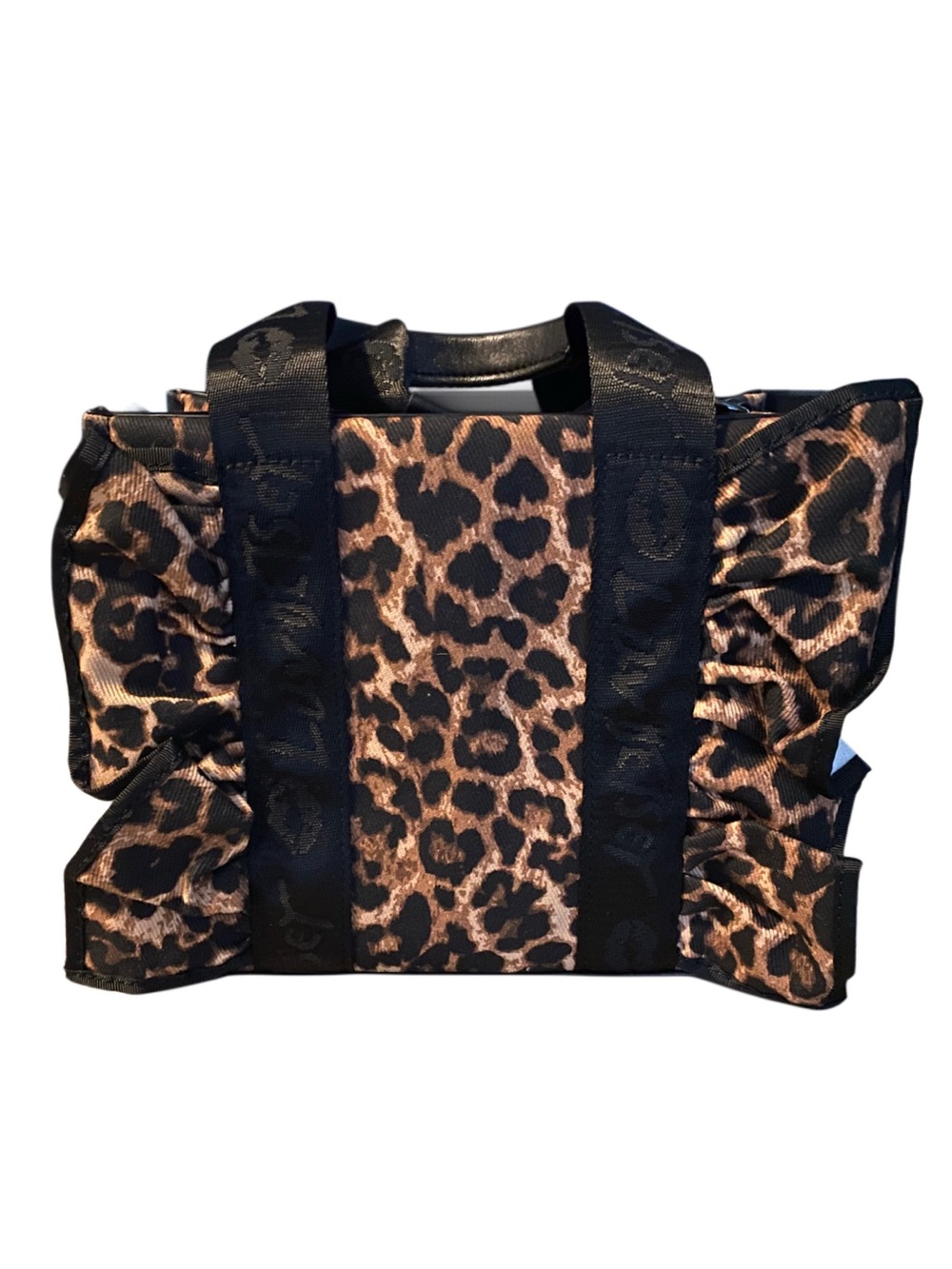 Betsey Johnson Leopard Print Ruffled Crossbody Tote Bag - Picture 7 of 7